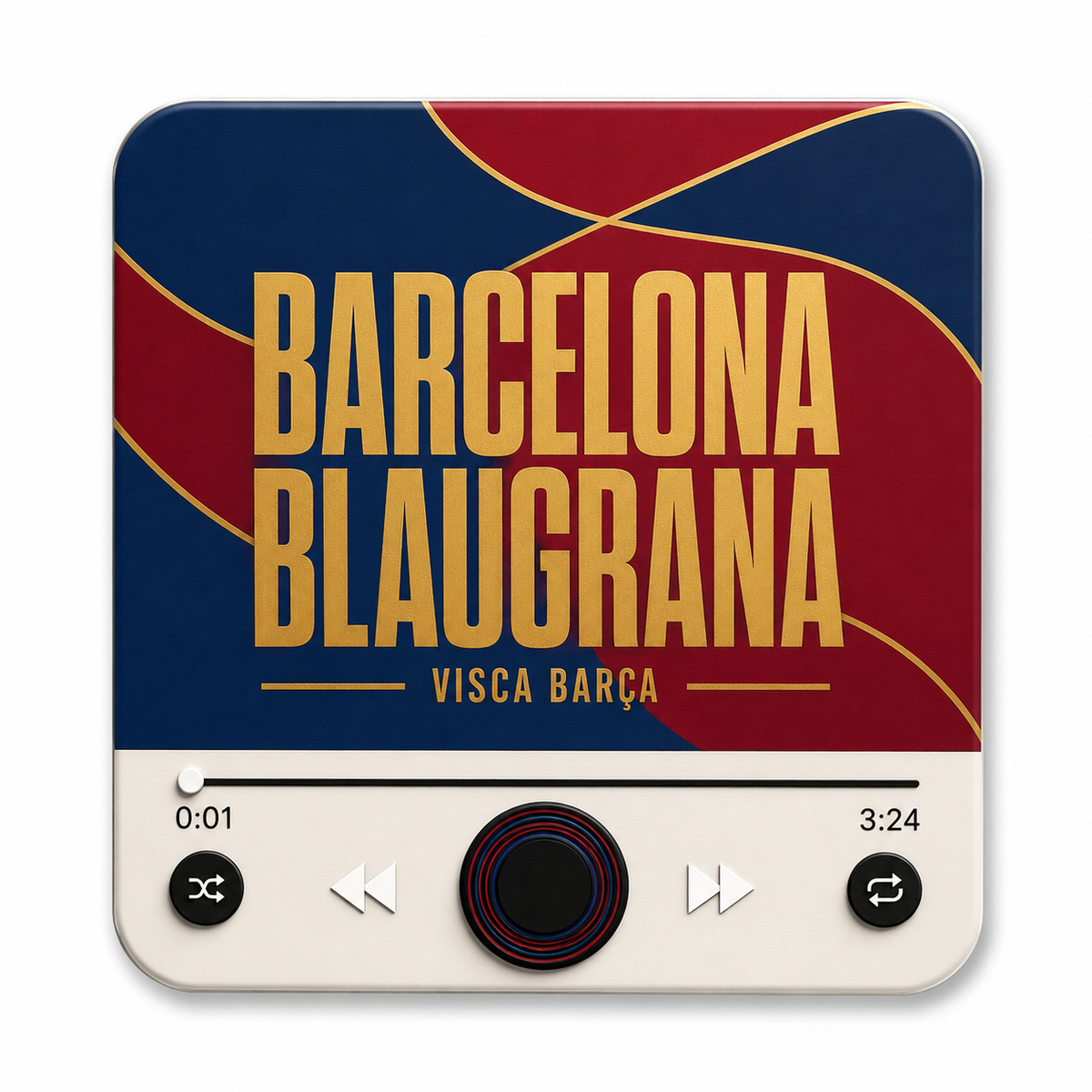 Magnete sonoro da calcio Barcelona Blaugrana — su sfondo bianco