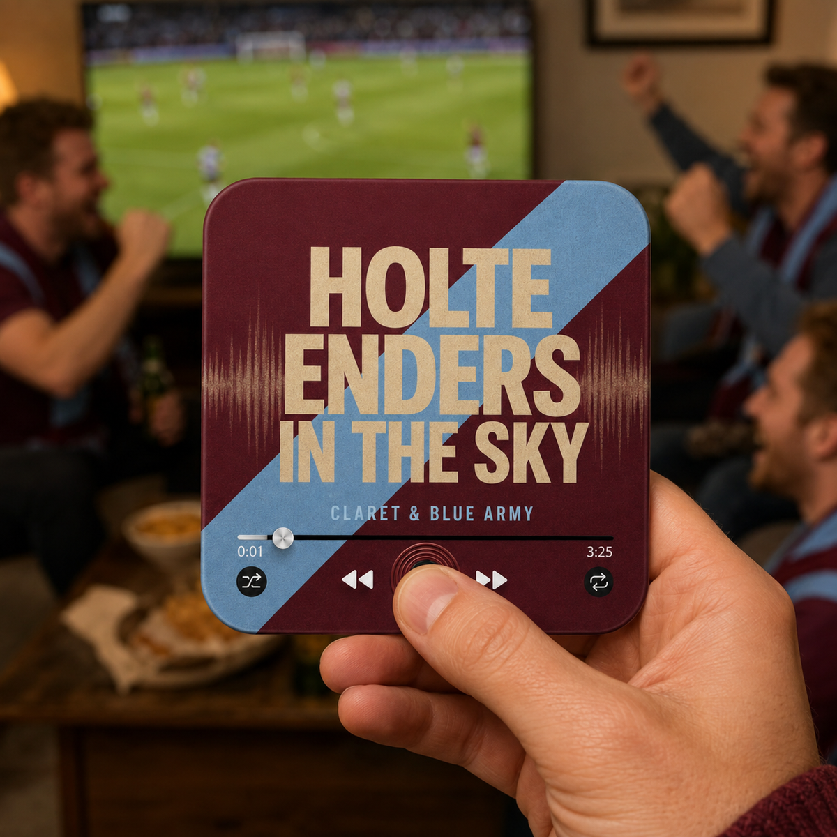 Birmingham Claret & Blue magnete sonoro da calcio tenuto in mano during a football match at home