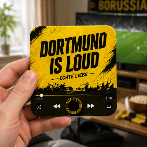 Dortmund magnete sonoro tenuto in mano