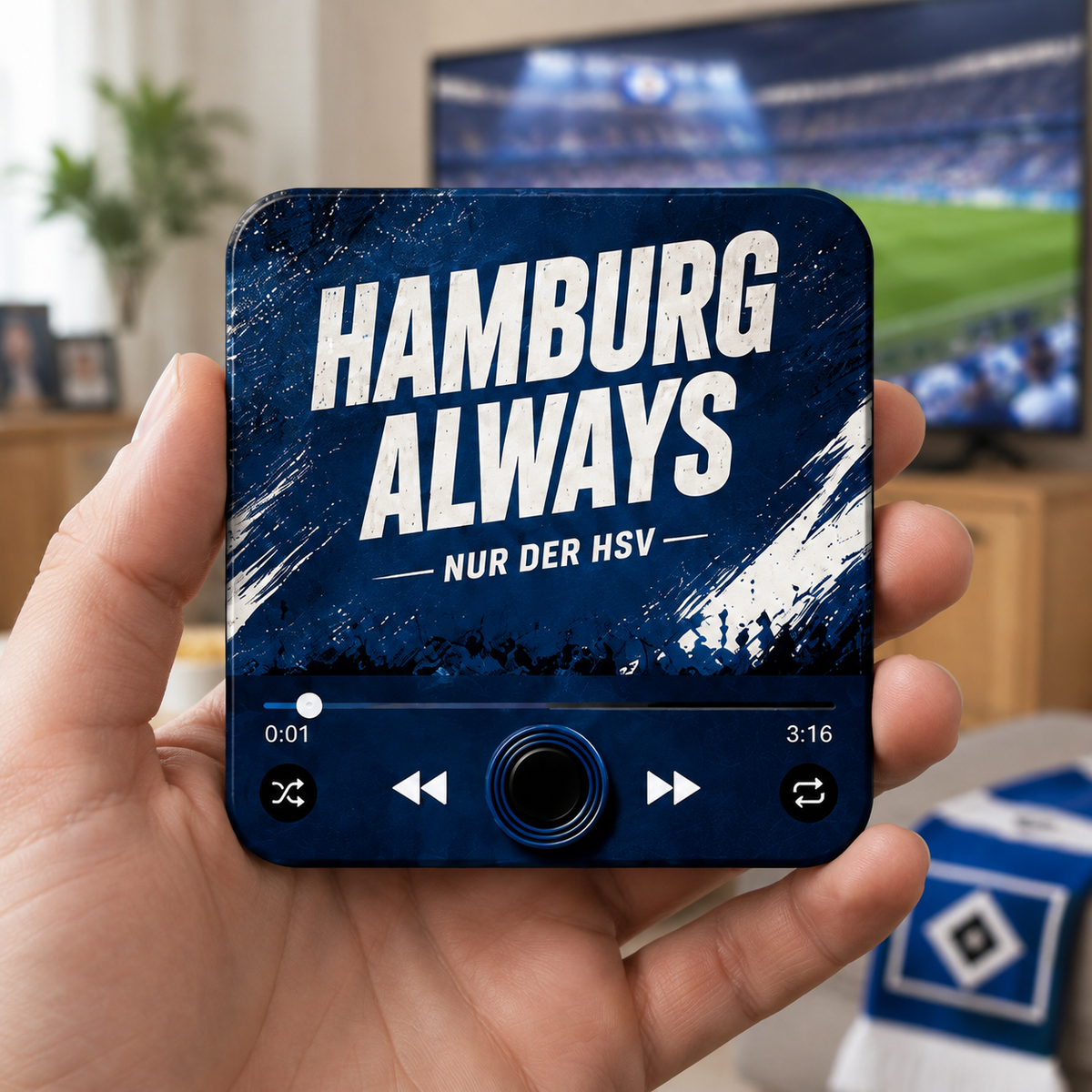 Hamburg magnete sonoro tenuto in mano