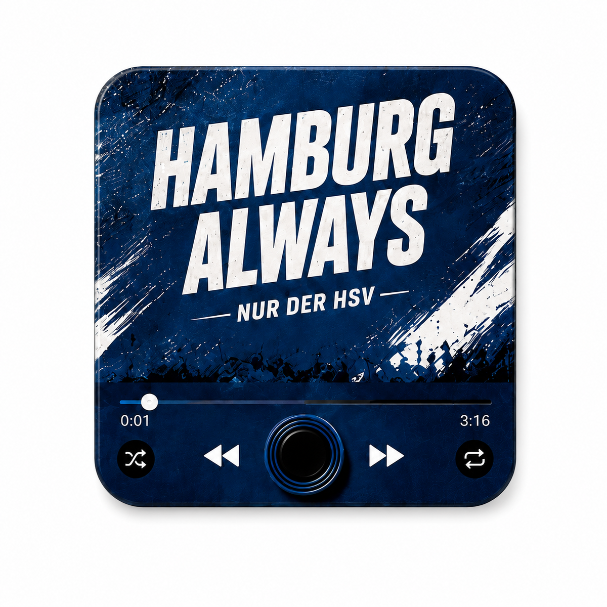 Hamburg magnete sonoro su sfondo bianco