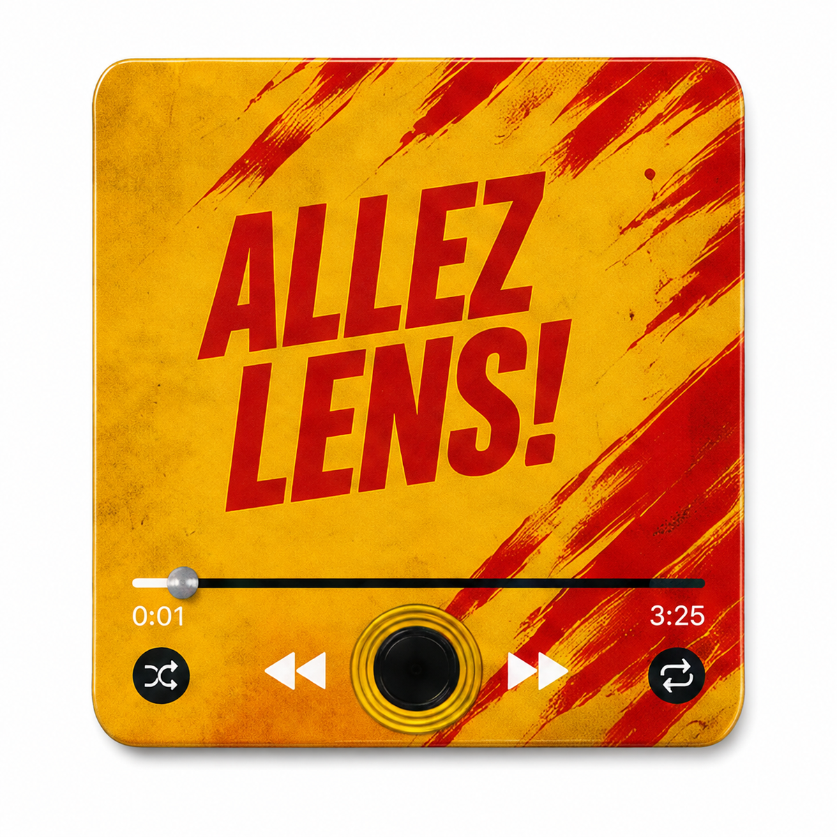 Lens magnete sonoro su sfondo bianco