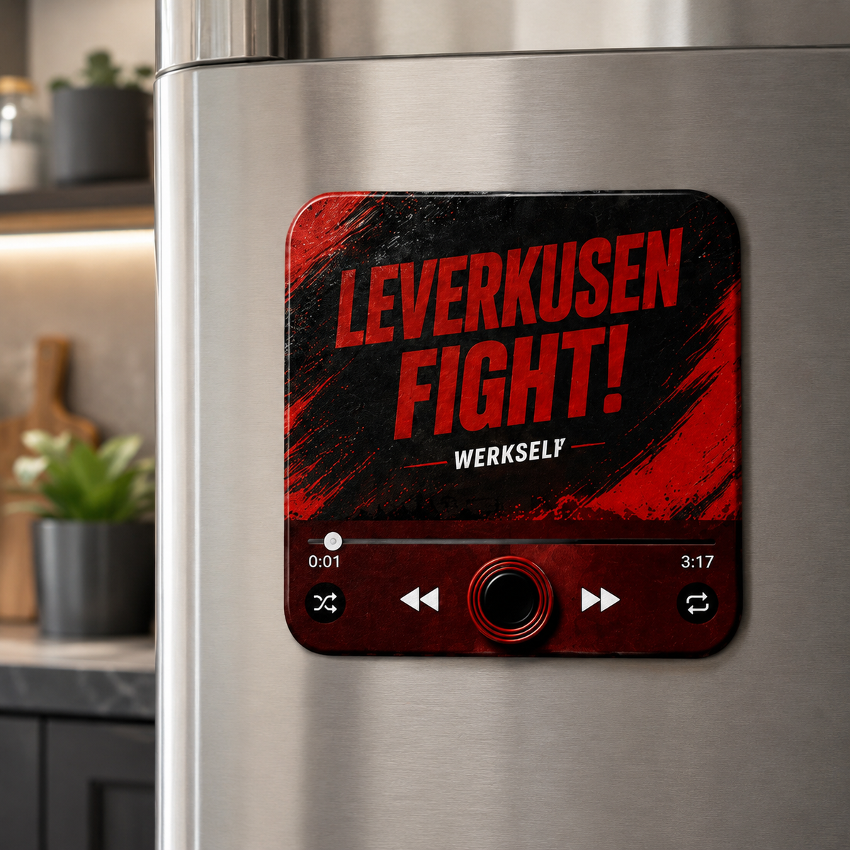 Leverkusen magnete sonoro su un frigorifero