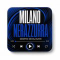 Milano Nerazzurra magnete sonoro da calcio – product su sfondo bianco