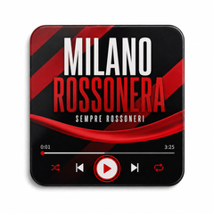 Milano Rossonera magnete sonoro da calcio – product su sfondo bianco