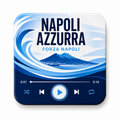 Napoli Azzurra magnete sonoro da calcio – product su sfondo bianco