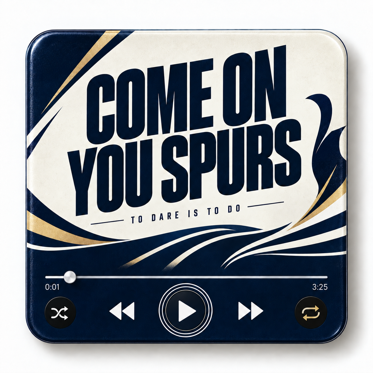 North London White magnete sonoro da calcio – Come On You Spurs