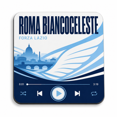 Roma Biancoceleste magnete sonoro da calcio – product su sfondo bianco