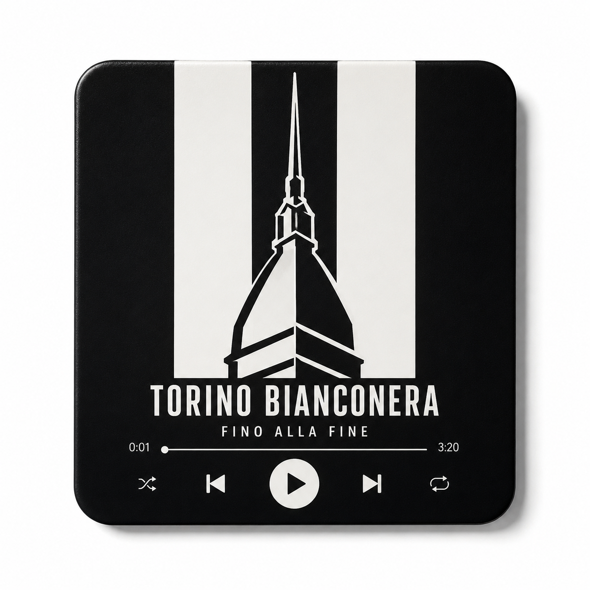 Torino Bianconera magnete sonoro da calcio – product su sfondo bianco