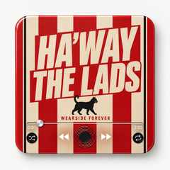 Wearside red and white football sound magnet