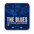 West London Blues magnete sonoro da calcio su sfondo bianco